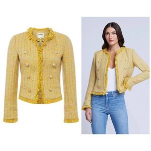 L'AGENCE Tinlee Tweed Yellow Blazer Sz 10 NWT